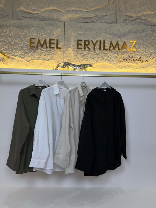 Oversize Siyah Modal Gömlek