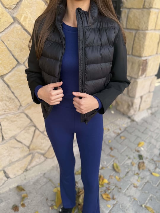 Zr Model Siyah Şişme Mont