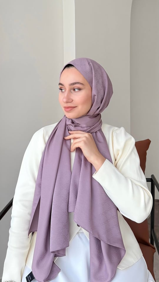 Dalya İpeksi Jakar Şal - Lila