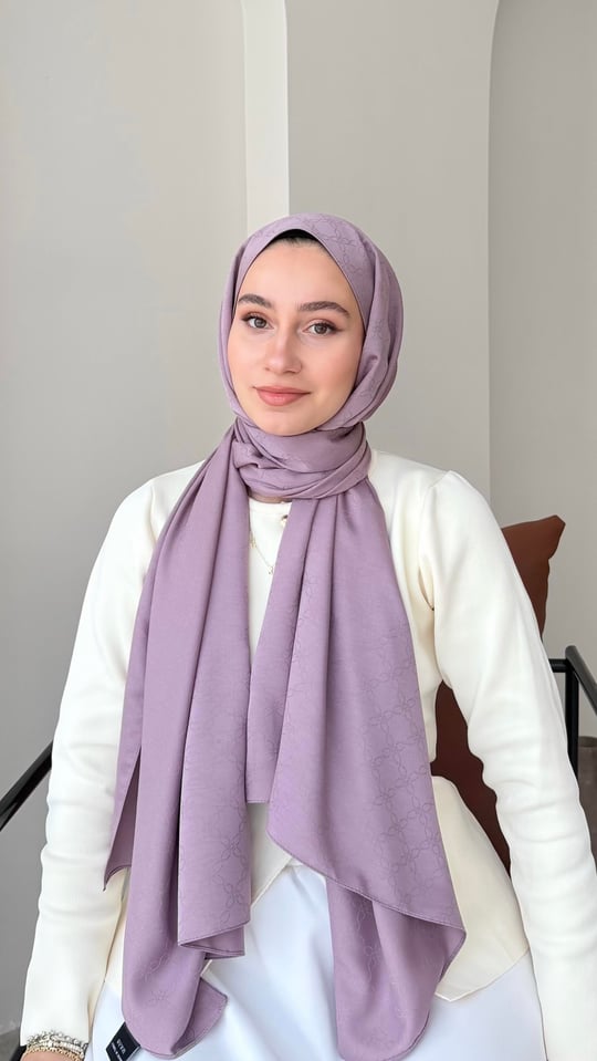 Dalya İpeksi Jakar Şal - Lila