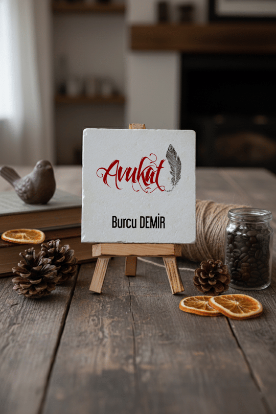 Avukat Kişiye Özel Dekoratif Taş İsimlik