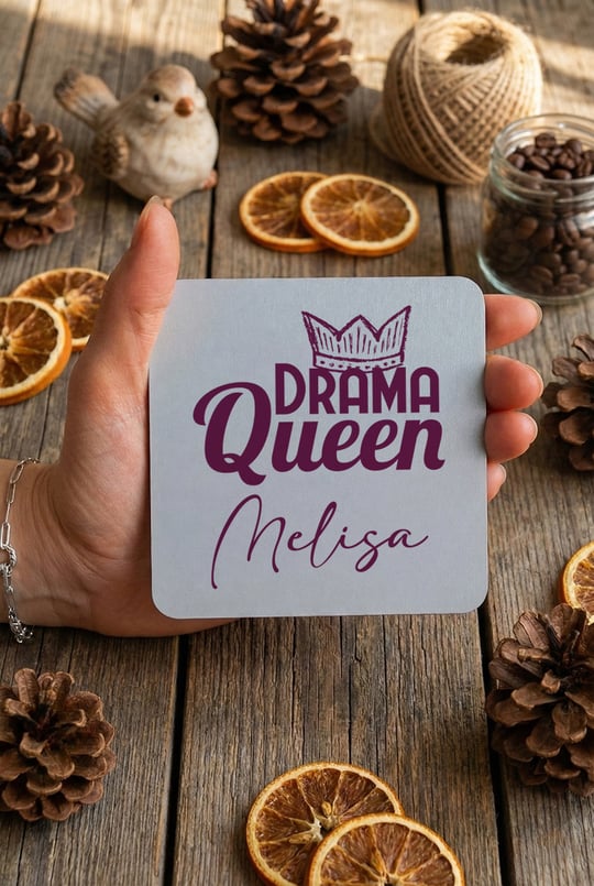 Drama Queen Kişiye Özel Bardak Altlığı
