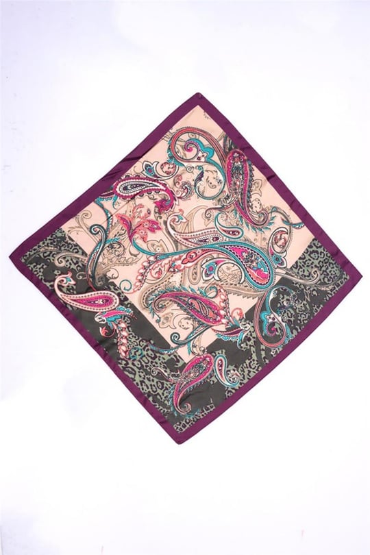 Etro Desenli Mor Bandana Fular