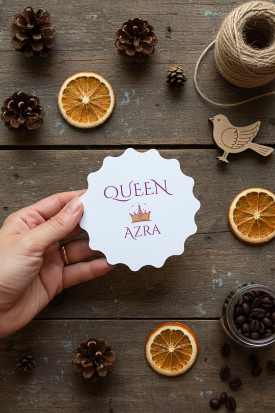 Queen Kişiye Özel Bardak Altlığı