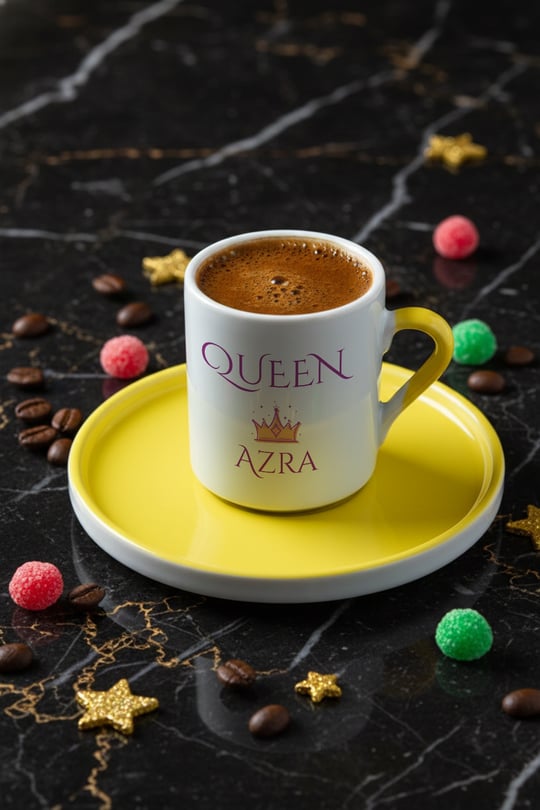 Queen Kişiye Özel Türk Kahvesi Fincanı