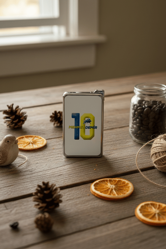 Sarı Lacivert Taraftar Kişiye Özel Çakmak