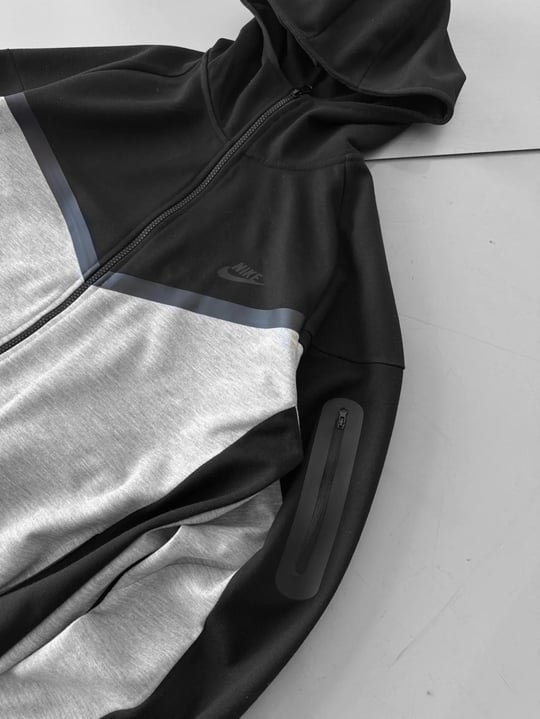 Siyah-Gri Nike Tech Hırka