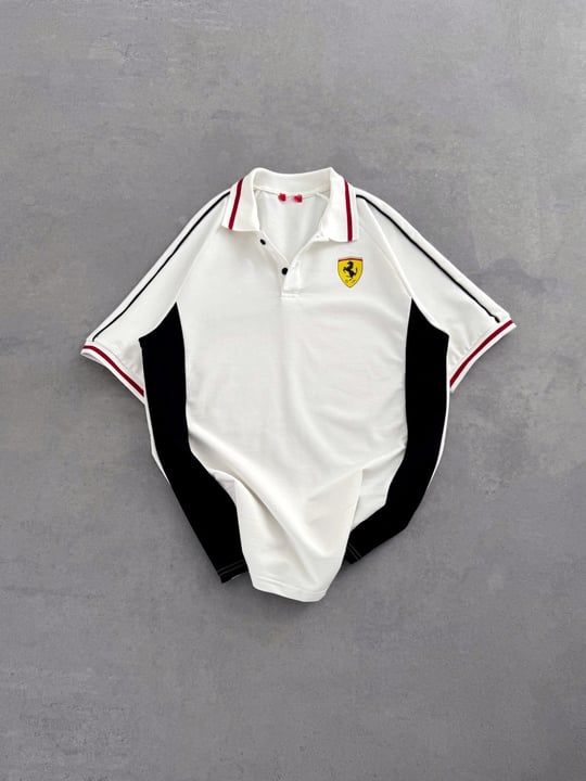 BEYAZ GARNİ FERRARİ TSHİRT
