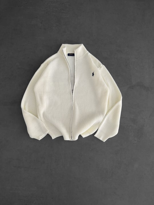 BEYAZ POLO TRİKO HIRKA