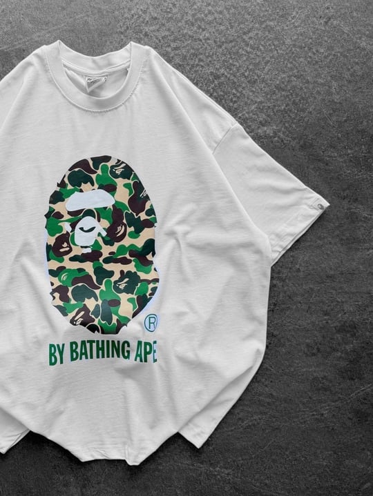 BEYAZ YEŞİL BAPE TSHİRT