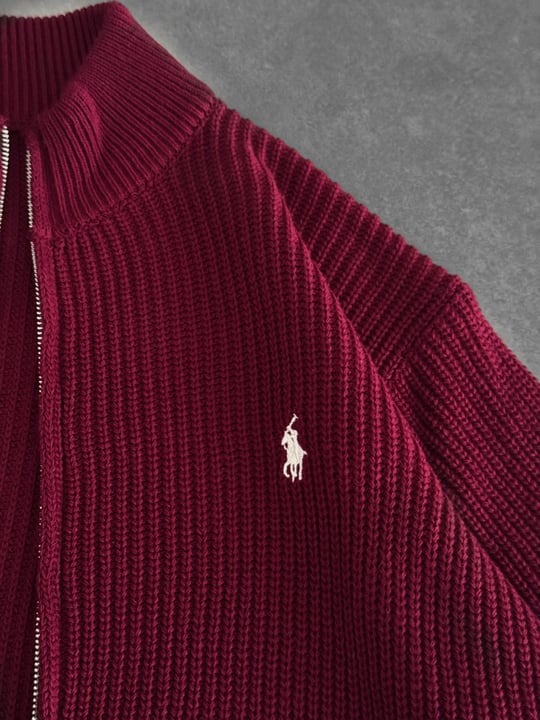 BORDO POLO TRİKO HIRKA