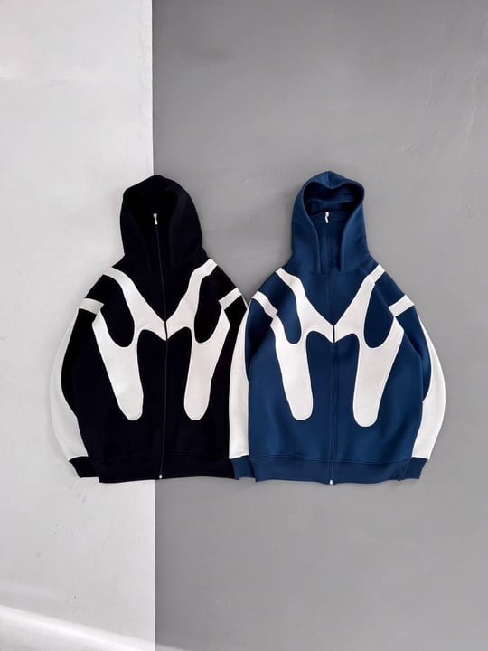 LACİVERT PARÇALI MASKE HIRKA