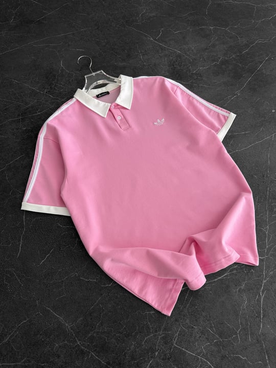 PEMBE POLO YAKA ADİDAS TSHİRT