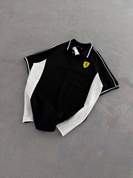 SİYAH GARNİ FERRARİ TSHİRT