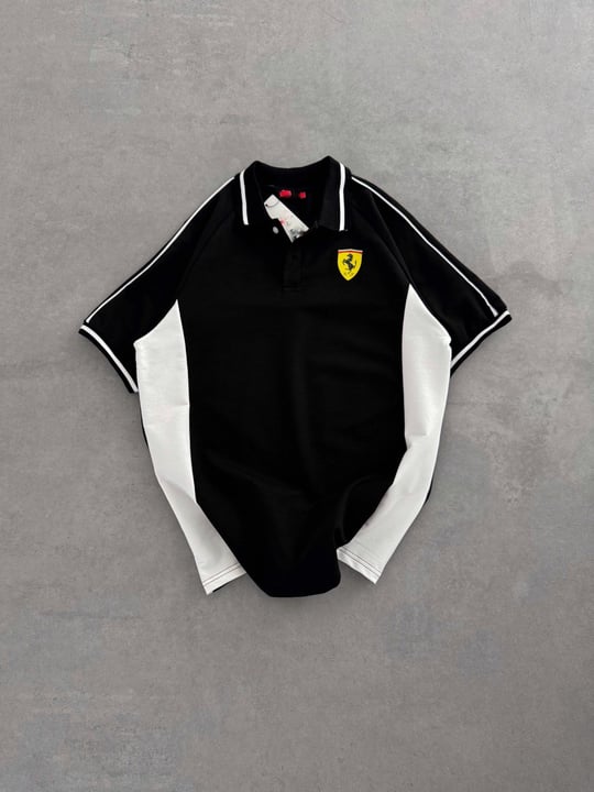 SİYAH GARNİ FERRARİ TSHİRT
