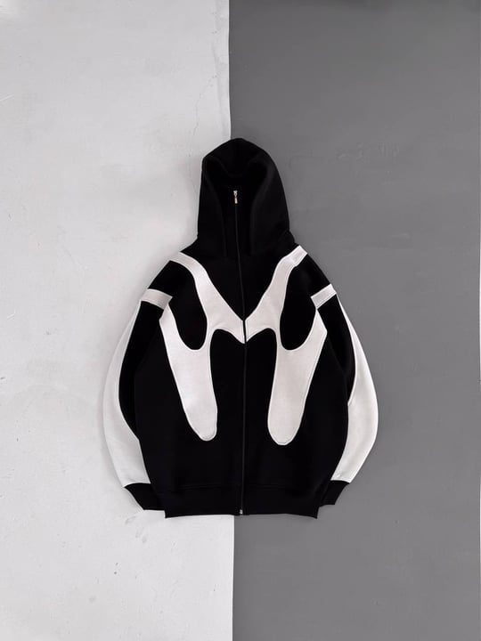 SİYAH PARÇALI MASKE HIRKA