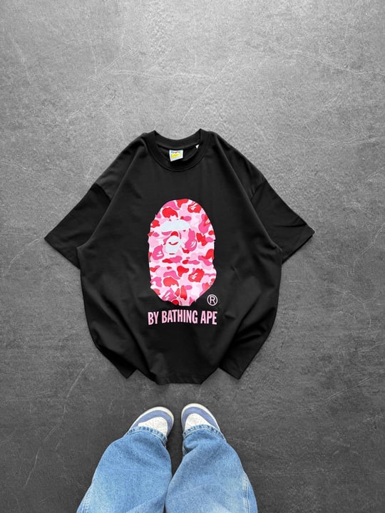 SİYAH PEMBE BAPE TSHİRT