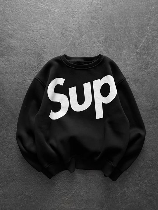 SİYAH YARIM SUPREME SWEAT