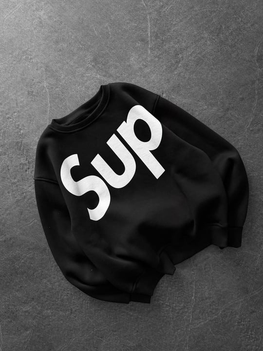 SİYAH YARIM SUPREME SWEAT
