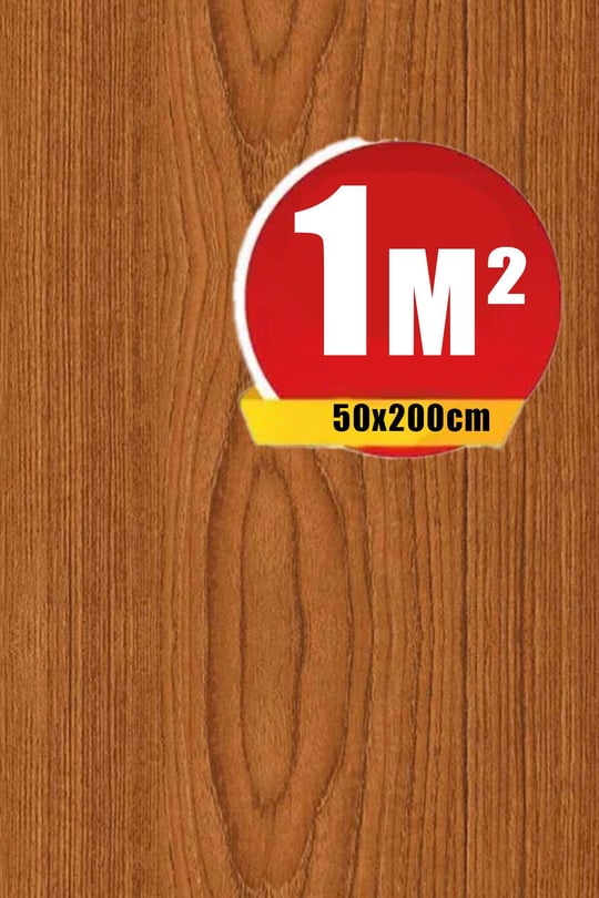 Bien Exclusive (50CM X 2MT), 1 M² Cm Nepal Teak, Tik Renk Ahşap Ceviz Renler Yapışkanlı Folyo Kaplama Pvc F13