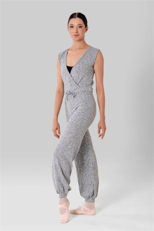 Gymo Dancewear Kruvaze Warm Up Tulum Gri