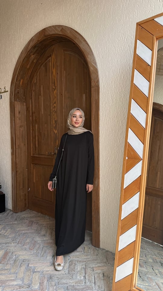 Giy çık salaş elbise Siyah