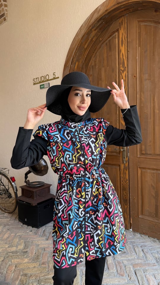 Mona Tesettür Mayo Takımı -Siyah