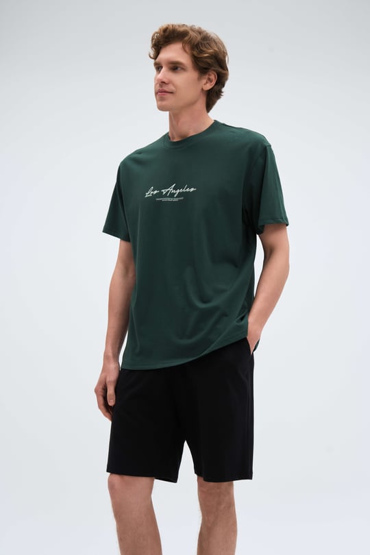 Erkek Kısa Şortlu Pijama Takımı - 2066R