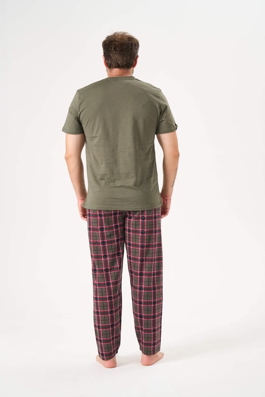 Erkek Haki 3'Lü Pijama Takımı - 6145-4R