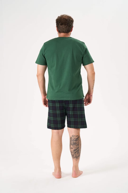 Erkek Yeşil 3'Lü Pijama Takımı - 6145-4R