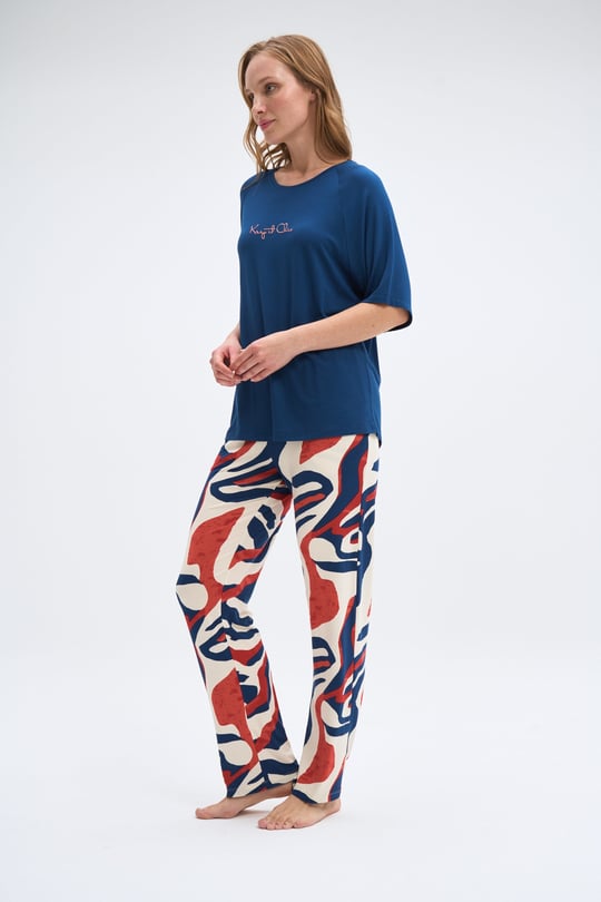 Kadın Lacivert Pijama Takımı- 2039R