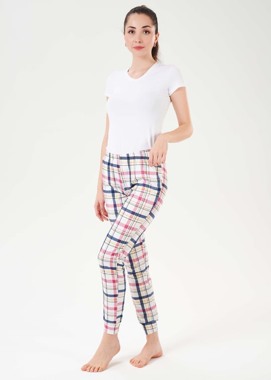 Kadın Manşetli Pijama Alt - 09204