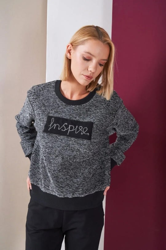 Kadın Siyah Spor Eşofman Takım - 26053R