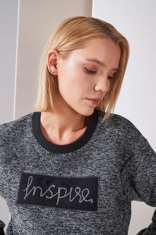 Kadın Siyah Spor Eşofman Takım - 26053R