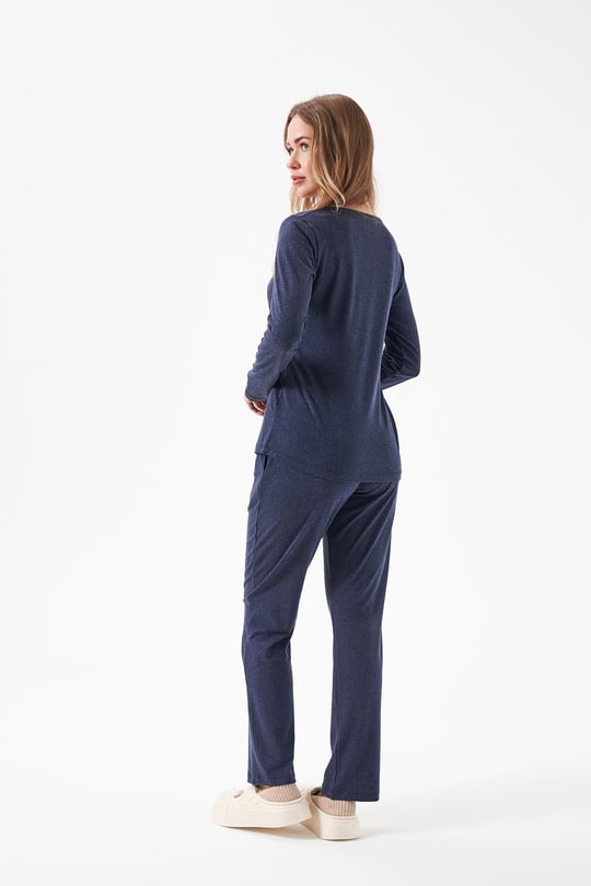 Kadın V Yaka Pijama Takım - 28091R