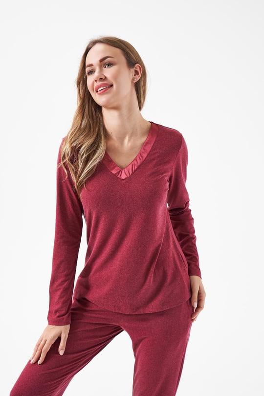 Kadın V Yaka Pijama Takım - 28091R
