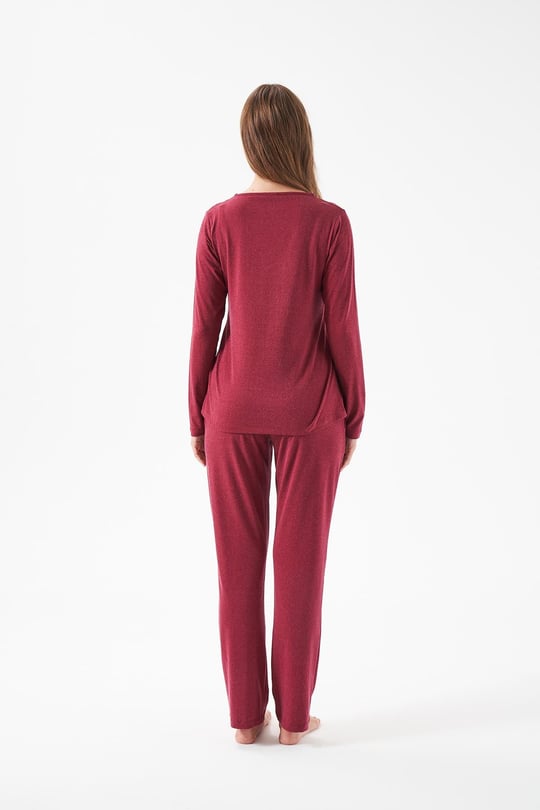 Kadın V Yaka Pijama Takım - 28091R