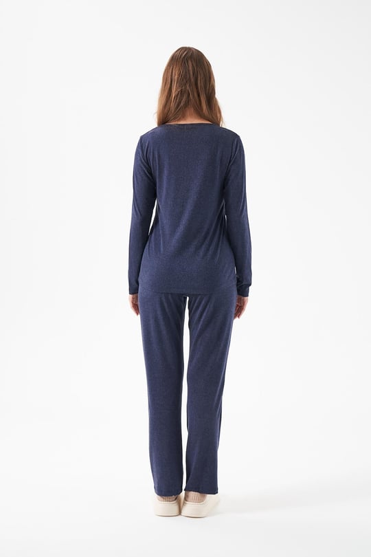 Kadın V Yaka Pijama Takım - 28091R