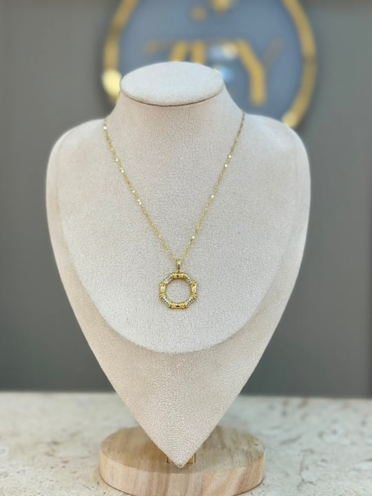 Xuping Bambo Taşı 14K Kolye 