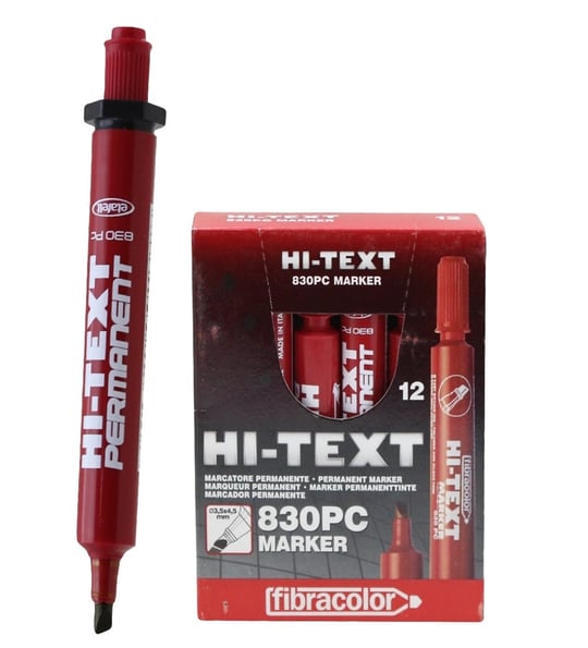 Hi-Text Kesik Kırmızı Koli Kalemi