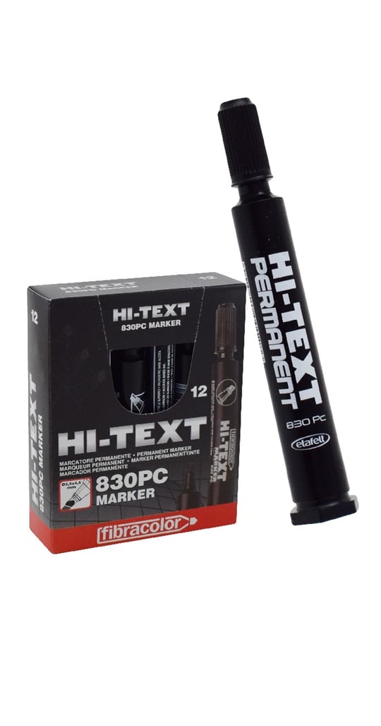 Hi-Text Kesik Uç Siyah Koli Kalemi