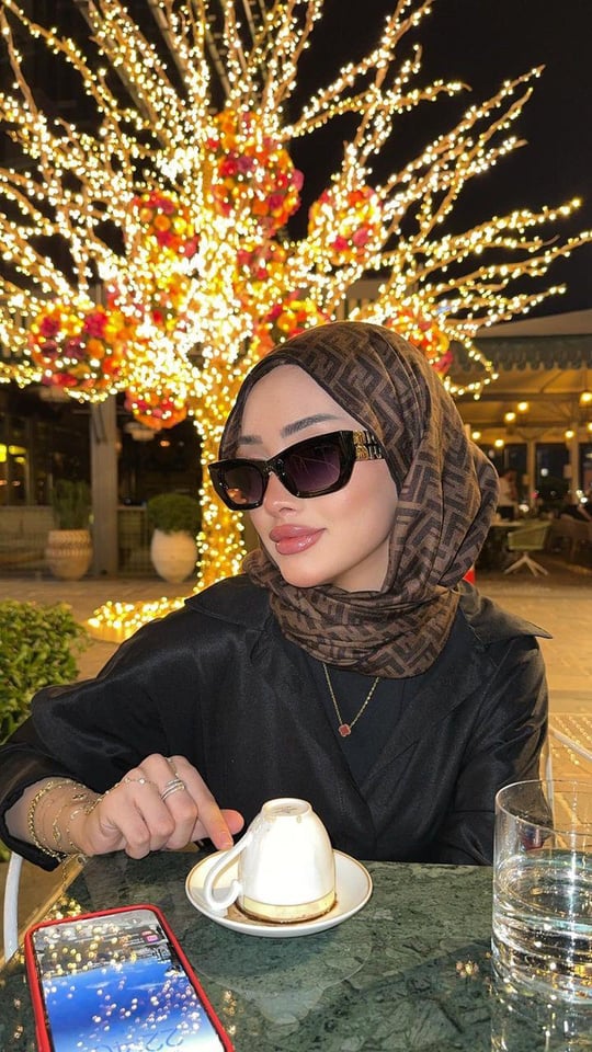 F Desen Yün İpek Şal  Siyah
