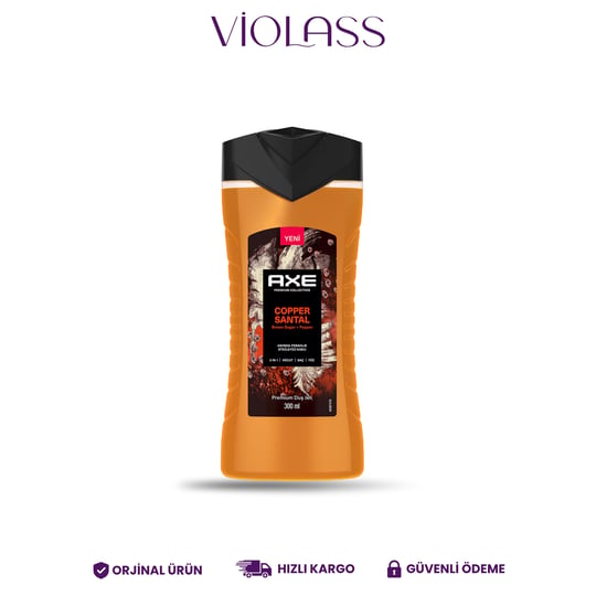 Axe Premium Collection Duş Jeli Copper Santal 3in1 Vücut Saç Yüz 300 ml
