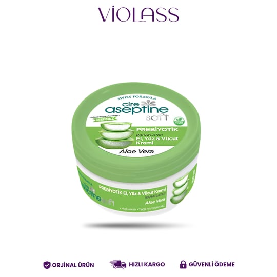 Cire Aseptine Soft Aloe Vera Nem Dengeleyici, Besleyici Prebiyotikli Krem 100 ml