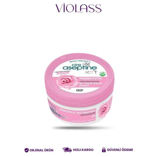 Cire Aseptine Soft Gül Özlü Nem Dengeleyici, Besleyici Prebiyotikli Krem 100 ml