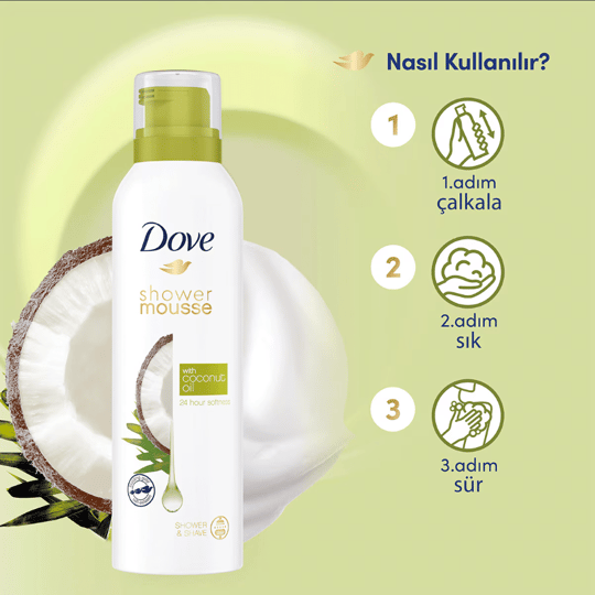 Dove Coconut Oil Duş Köpüğü 200 ml