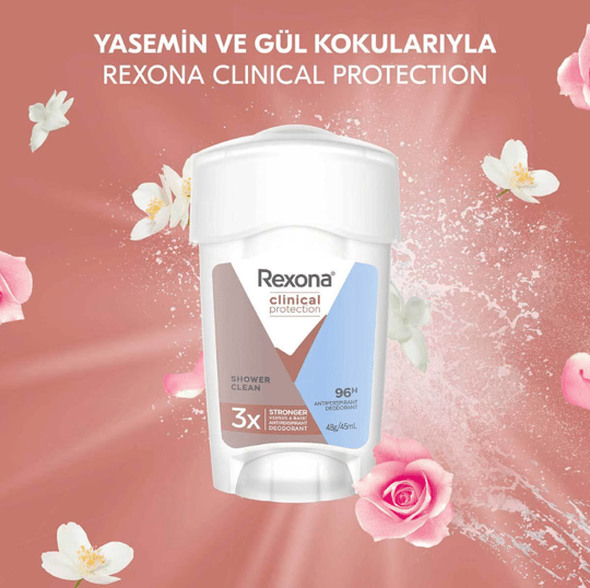 Rexona Clinical Protection Shower Clean 45 ml