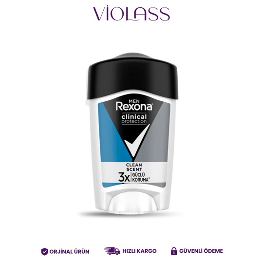 Rexona Men Clinical Protection Erkek Stick Deodorant Clean Scent 3x Güçlü Koruma 45 ml