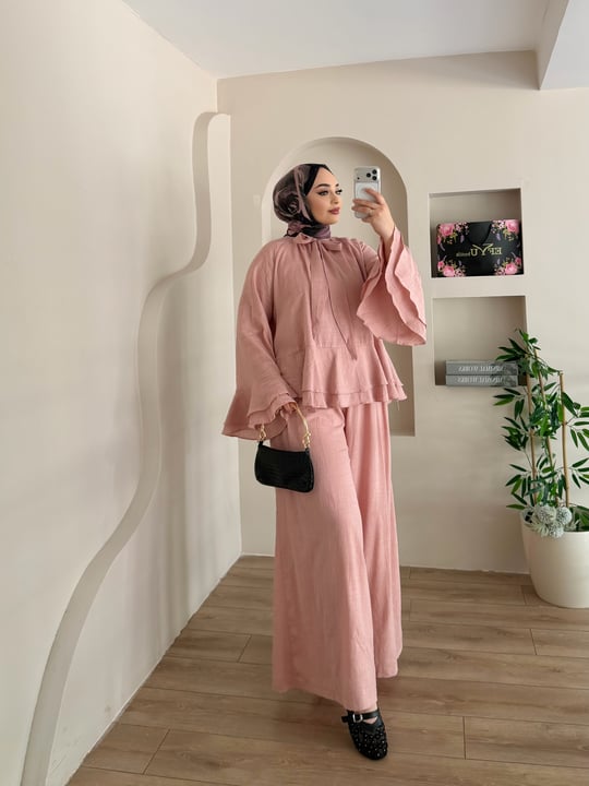 Choco Keten Pantalonlu Takım