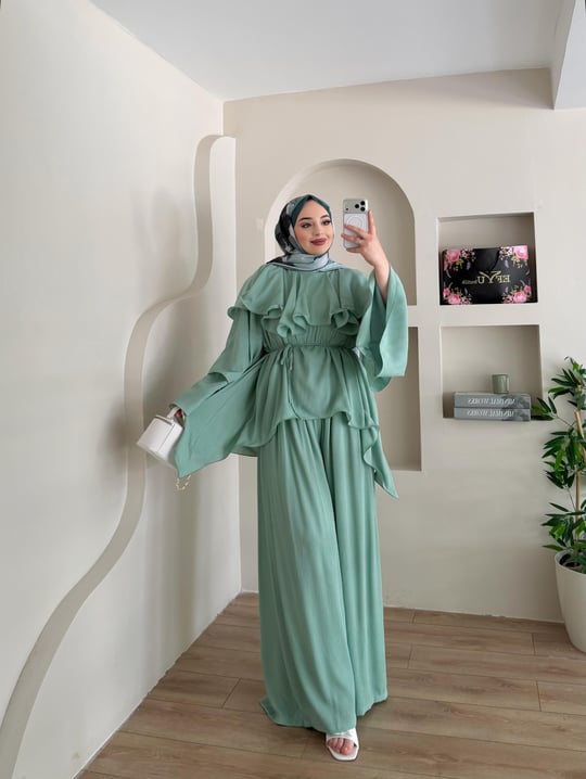 Miela Salaş Pantalonlu Takım